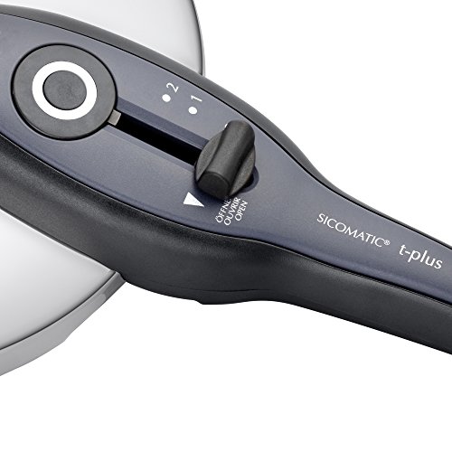 Silit Sicomatic t-plus Schnellkochtopf-Set 2-teilig Topf Deckel Pfanne 3l & 4,5l ohne Einsatz Ø 22cm grau Made in Germany Innenskalierung Silitstahl Funktionskeramik induktionsgeeignet - 5