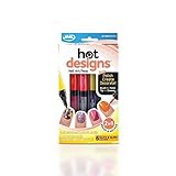 Hot Designs Nail Art Pens 6 Glitz & Glam Colours Varnish New In Box