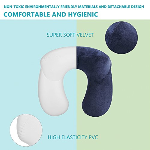 Oreiller-de-Voyage-Gonflable-avec-Double-Vanne-LUZWAY-Coussin-de-Cou-Gonflable-de-Velours-Doux-et-Housse-Lavable-avec-Bouchon-doreille-et-Masque-pour-Les-Yeux-Bleu