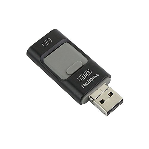 LL TRADER USB Drive 64GB Flash-Laufwerk OTG mit duale steckern für iPhone5/iPhone6/iPad Mini/iPad Air/Android Phone/Mac/PC(L3 Memory Stick – Schwarz) - 2