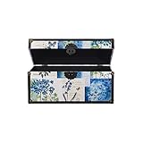 Aufbewahrungsbox, Schatztruhe, Maritim, Mit Metallbeschlägen, mit Ledergurten zum verschließen, Mittelalterdesign, Holztruhe, Holzbox, Schmuckkiste