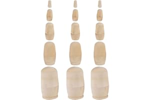 STOBOK 3sets Diy Wooden Matrioska Dolls Unpainted Nested Toys for Boy Girl Creative Painting Supplies for Fun Craft Activities and Multipurpose Desktop Decor