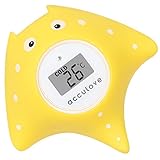 Fácil de usar: agite para activar, agite el agua del baño para que la temperatura sea uniforme y ponga el termómetro del baño en agua para obtener una temperatura estable en 1 minuto. Se mostrará "Caliente" con la luz ROJA parpadeante para alta temperatura y "Frío" para baja temperatura.