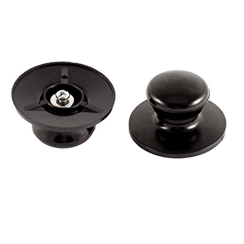 Preisvergleich Produktbild KücheKochgeschirr schwarzPlastik pot cover Knob Deckelknopf Deckelknauf 2Stück
