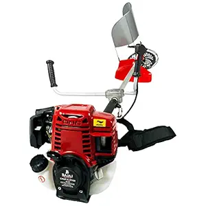 Bajaj Super Brush Cutter 4 Stroke Side Pack with 1.6HP Extra Torque Engine and 2 Tap & Go Cutter, 3 Teeth Blade and Protector for Agriculture, Gardening, Lawn Grass Trimming