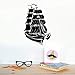 Produktbild wandaufkleber Piratenschiff Yacht Ocean Marine Black Sail