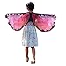 Produktbild JMETRIC Klassisch 7 Farben Chiffon Schmetterling Schal Mädchen Jungen Fasching Kostüme Kostüme Butterfly Flügel(Schwarz)