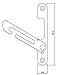 UPVC Window Restrictor Hook. Child Lock Restrictor Safety Catch