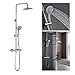 Produktbild Auralum Chrom Thermostat-Dusche Duschset Duscharmatur Kupfer Duschsystem mit Regendusche und Handbrause Type B