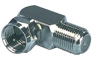 5 x 90 Degree F Socket Female to F Plug Male by Auline® Convert Existing Cable to Right Angle/Angled Connector