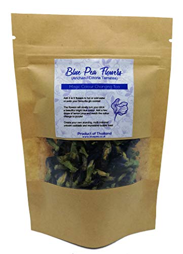 Blue Butterfly Pea Flowers (Clitoria Ternatea/Anchan) - Magic Colour Changing Tea - 100g / 3.52oz