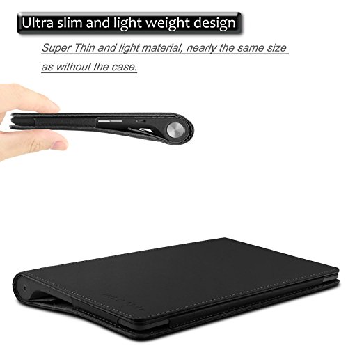 Lenovo Yoga Tab 3 10 Hülle Case, Infiland Slim Fit Folio PU-lederne dünne Kunstleder Schutzhülle Cover Tasche für Lenovo YOGA 3-10 25,7 cm (10,1 Zoll IPS) Tablet(Not für Lenovo Yoga Tab 3 Pro/Yoga Tab 3 10 Plus) (mit Auto Schlaf / Wach Funktion)(Schwarz) - 6