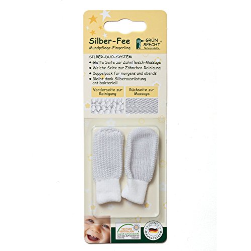 Grünspecht 170-V1 Silber-Fee, Mundpflege-Fingerling, 1 Paar - 2