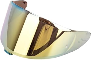 Guajiro - Visier kompatibel mit Shoei NXR 2 - Z8 - X15 - XSPR Pro - CWR-F2 | Polycarbonatscheibe vorbereitet für Pinlock | Kratzfest und beschlagfrei (Gold)