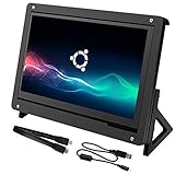 Kuman pour Raspberry Pi, Ecran Tactile Capacitif LCD HDMI Input 800x480 Display avec Case de Support Acrylique SC7BC
