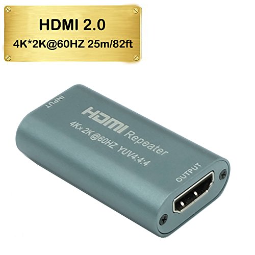 Moneyshop--HDMI 2.0 Repeater/HDMI Kabel Booster; HDMI 2.0 Signal- Verstärker für Konfigurationen bis 35m 4k ;25 m bei 4K@60Hz, 35 m bei 4K@30Hz, 50 m bei 1080p; YUV 4:4:4;Stützen 3D( es ist kein Netzteil erforderlich.)