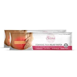 Sirona Herbal Period Pain Relief Patches - Pack of 10 | Instant Relief from Menstrual Cramps | Cool Patches with No Chemical Actives | No Side Effects