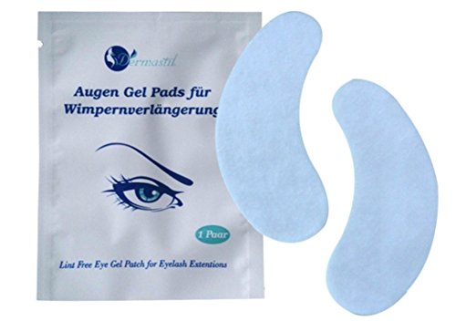 Dermastil 100 Paar Augenpads, Augen Gel Pads für Wimpernverlängerung- Lint Free Eye Gel Patch for Eyelash Extensions - 2