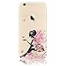 Produktbild iPhone 7 Hülle,iPhone 7 Case,iPhone 7 (4.7 Zoll) Silikon Gel Schutzhülle,Sunroyal Schön Floral Elegant Rosa Mädchen Blumen Schmetterling Entwurf Muster Transparent Durchsichtig TPU Bumper Case Soft Silikon Gel Crystal Case Hülle Ultra Slim Dünn Thin Flexible Protective Schutzhülle Handy Tasche Etui Cover für Apple iPhone 7 (4.7 Zoll)-Butterfly Fairy Angel Girl