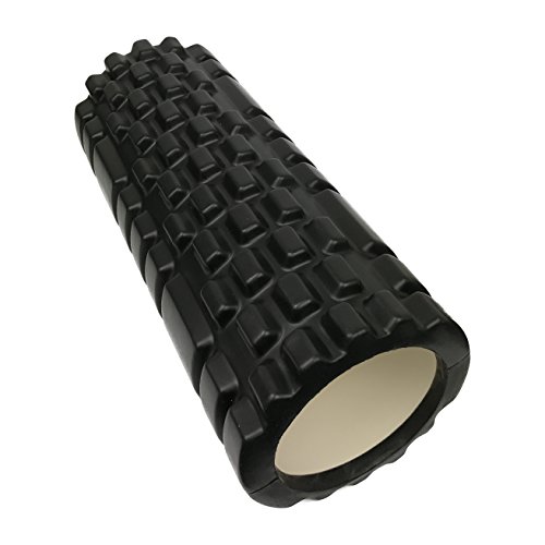 SPORTFANATICS Premium Faszienrolle | Für die optimale Behandlung und Selbstmassage des Bindegewebes | Massage-Rolle für die Faszien | Ideal für Faszienübungen am Rücken, den Schultern, Armen und Beinen | Foam-Roller / Therapie-Rolle / Gymnastik-Rolle / Sport-Rolle / Fitness-Rolle | schwarz