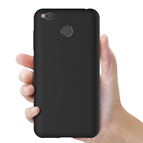 Funda Xiaomi Redmi 4X  AICEK Negro Silicona Fundas para Redmi 4X Carcasa Xiaomi Redmi 4X Negro Silicona Funda Case