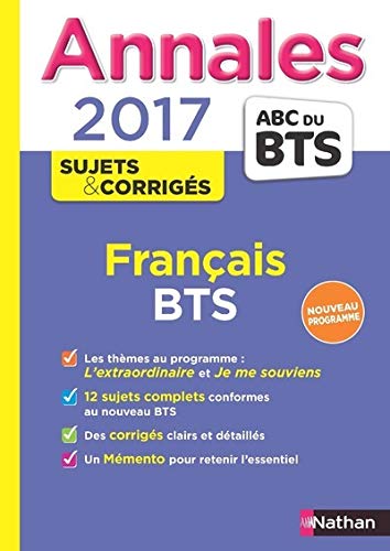 Télécharger Annales ABC du BTS 2017 Français (31) Livre PDF Gratuit