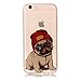 Produktbild iPhone 6 6S Hülle, Chreey Glitzer Muster Transparent Handyhülle Niedlich Mode Süß Temperament Weiche TPU Silikonhülle Case Ultra Dünn Kratzfest Durchsichtige Hülle Backcover [Cool Dog]