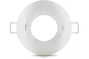 ALPHA ELETTRONICA Supporto bianco per lampada a LED – anello regolabile – Ø 83 mm – attacco non incluso – AlphaElettronica LS280-012W / 1