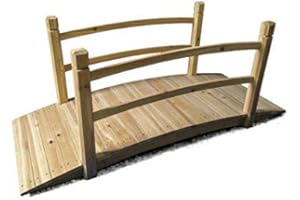 SIAM EXPRESS Wooden Walk On Garden Bridge Ornament Decorative Feature Ponds Streams Borders Outdoor Decor