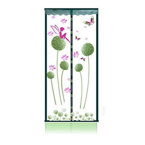 Preisvergleich Produktbild Magnetischer Tür Fliegengitter hangrui Insektenschutz für Tür Magnetverschluss Magic Vorhang Tür Hände frei Bug Proof Löwenzahn Muster 4 Farben erhältlich, mehrfarbig