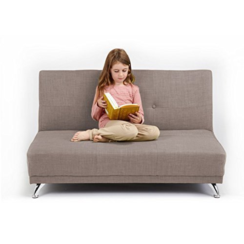 Children's Convertible 2 Seater Clic Clac Sofa Bed - Slate Grey