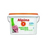 Alpina NaturaWeiss, Wandfarbe weiß matt 5 L., für Allergiker geeignet