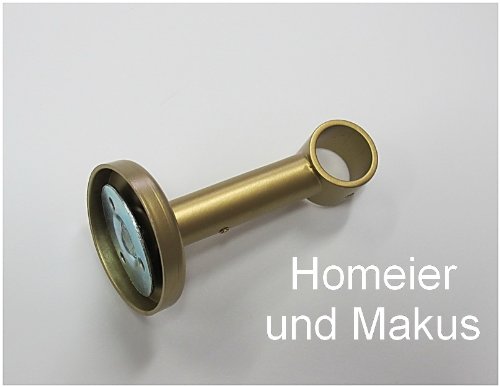 Preisvergleich Produktbild Träger für Gardinenstänge 20 mm Goldfarbig / Indeko