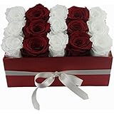 ETERNAL ROSES konserviert XL Geschenkbox White & Red