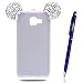 Produktbild Samsung Galaxy A3 / 2016 Strass Hülle, Yokata Weiche TPU Silikon Cover Diamant 3D Mouse Ear Design Bling Durchsichtig Schutz Glitzer Clear Klar Transparent Case Cover Back Handytasche + 1 * Stylus Pen + Lanyard Strap x 1