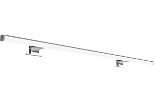 KALB MATERIAL FÜR MÖBEL kalb Lumenia, lampe de miroir LED, lampe de salle de bain LED, 100cm lampe de miroir, IP44, chrome, montage miroir & armoire, économie d'énergie, anti-éblouissement, 230VAC (blanc neutre)