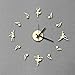 Produktbild QHGstore Musik Ballett Mädchen Wand Taktgeber DIY Acryl Spiegel Wand Aufkleber Uhren Home Decor Clock Gold
