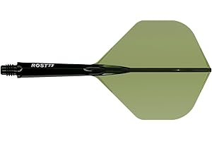 CUESOUL ROST 77 Asta e Volo Freccette integrati, Forma Standard Grande, Set di 3 (Serie di Colore Trasparente)