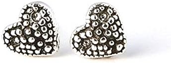 findout thai sterling silver ladies delicate love heart earrings .for women girls children.(f1004)
