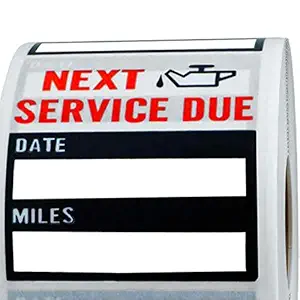 TENOOR Oil Change Service Reminder Stickers Low-Tack with Perforation Line 2x2