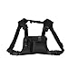 Produktbild Fosa Hochwertiger Nylon Walkie-Talkie Brusttasche Hängesack Universal-Hands-Free Einstellbare Tasche im Dienst für Gegensprechanlage Sprechfunkgeraet,Schwarz