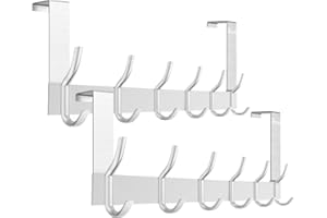 Anjuer 6 ganci per porta, peso massimo 20 kg, gancio per porta