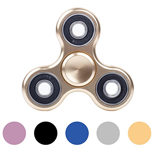 BoGi Hand Spinner Fidget Toy-Aluminum Alloy, Premium Bearings-Durable Steady High Speed 4-6 Min Spins Helps Stress Relief ADD, ADHD, Anxiety & Boredom for Adults &Kids (Non-3D Printed)+Gift Box(BE Cham)