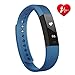 Produktbild Lintelek Fitness Tracker mit herzfrequenz Fitness Uhr Fitness Armbanduhr Step Tracker Kalorienzähler aktivitätstracker Schrittzähler Uhr SMS Anrufe Blau