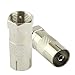 Produktbild LikeMyPhone Koaxial RF F Stecker auf Ice Female Adapter (Silber)