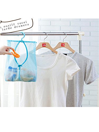 Lalang Multipurpose Clothespin Beutel mit Aufhänger, Küche Badezimmer Aufbewahrungstasche, hängender Speicher-Netztasche für Tür zu hängen - 2