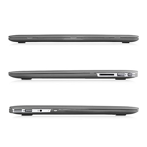 Fintie MacBook Air 13 Hülle – Ultra Slim Hochwertige Matt Gummierte Hartschale Tasche Schutzhülle Snap Case für Apple MacBook Air 13.3 Zoll (A1466 / A1369) , Grau - 4