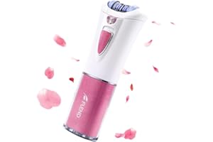 BUBBACARE Epilierer Gesichts, Kabellose Epilierer Damen zur Gesichts & Körperhaarentfernung, Elektrischer Mini-Epilierer mit LED-Licht, Bikini Trimmer für die Gesichts Körper Achsel Bikini Bein