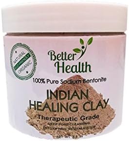 Better Health Indian Healing Bentonite Clay Aztec Secret Secrets Mask Organic ULTRA SMOOTH Deep Pore Cleansing Facial Powder secret - Pulsating and Hydrating!