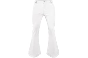 BOTTEN Mens Bell Bottom Pants 70s，Disco Flared Pants Fit 60s 70s Outfits for Men，Mens Bell Bottom Vintage Jeans
